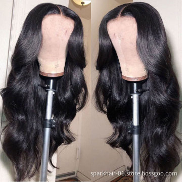 13X4 Hd Undetected Transparent  Lace Front Wig Brazilian Water Wave Human Hair Wigs Pre Plucked With Baby Hair